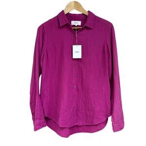 NWT Xirena Scout Shirt Blouse Size XS in Purple Wine Super Soft Cotton Gauze